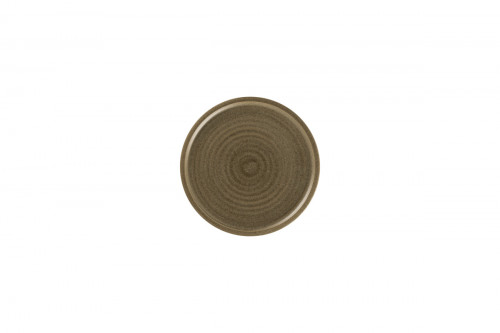 Assiette coupe plate rond Dark Brown porcelaine Ø 16,2 cm Selva Rak