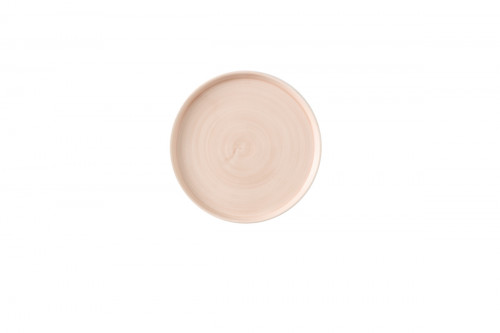 Assiette coupe plate rond Canvas Coral porcelaine vitrifiée Ø 16 cm Stonecast Churchill