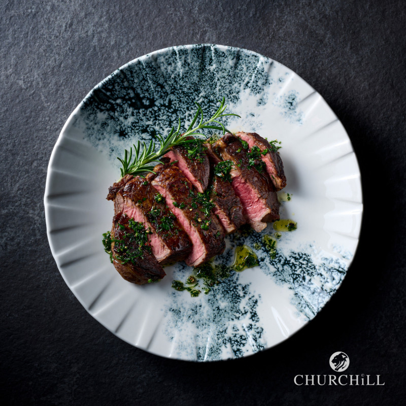 Assiette coupe creuse porcelaine vitrifiée Ø 27,1 cm Smoke Churchill