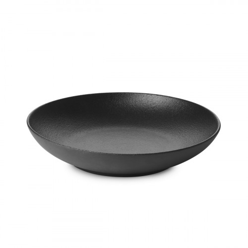 Assiette à bord droit rond noir porcelaine culinaire Ø 19 cm Equinoxe Revol