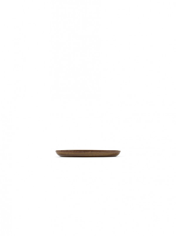 Assiette à pain ovale ocre grès émaillé 14x10,5 cm Out Of Lines Serax