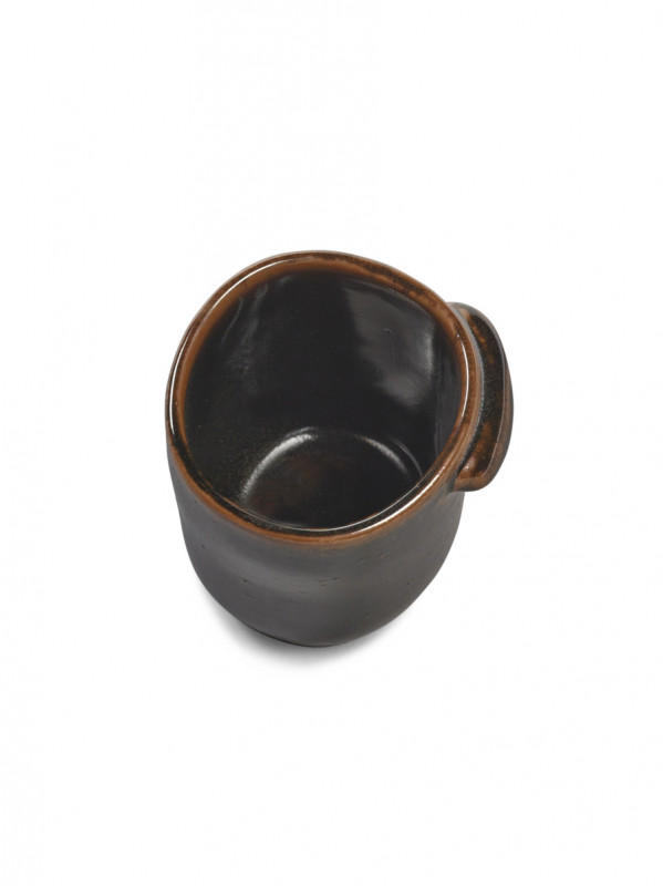 Mug ovale marron grès émaillé 25 cl 8,8 cm Out Of Lines Serax