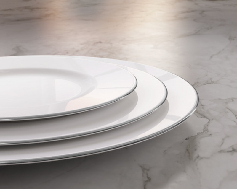 Assiette plate rond blanc porcelaine bone china Ø 22 cm Anmut Villeroy & Boch