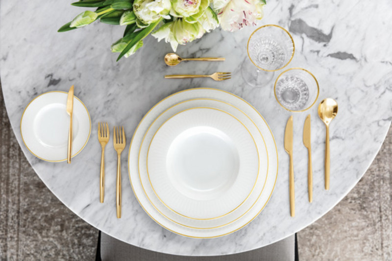 Assiette plate rond blanc porcelaine bone china Ø 22,5 cm Chateau Septfontaines Villeroy & Boch