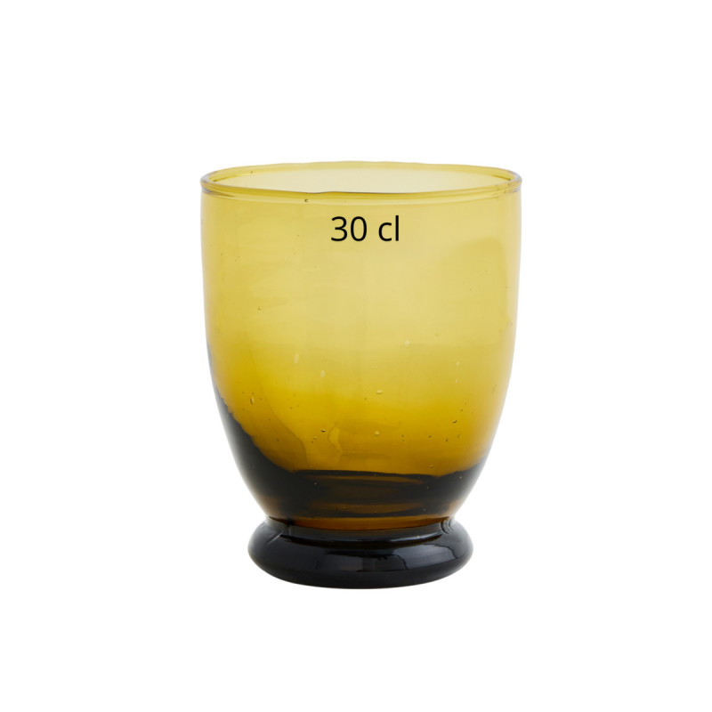 Gobelet empilable ambre verre recyclé 30 cl Alba Pro.mundi