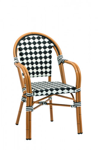 Fauteuil d''extérieur noir 89x56x61 cm Giverny Flexmob