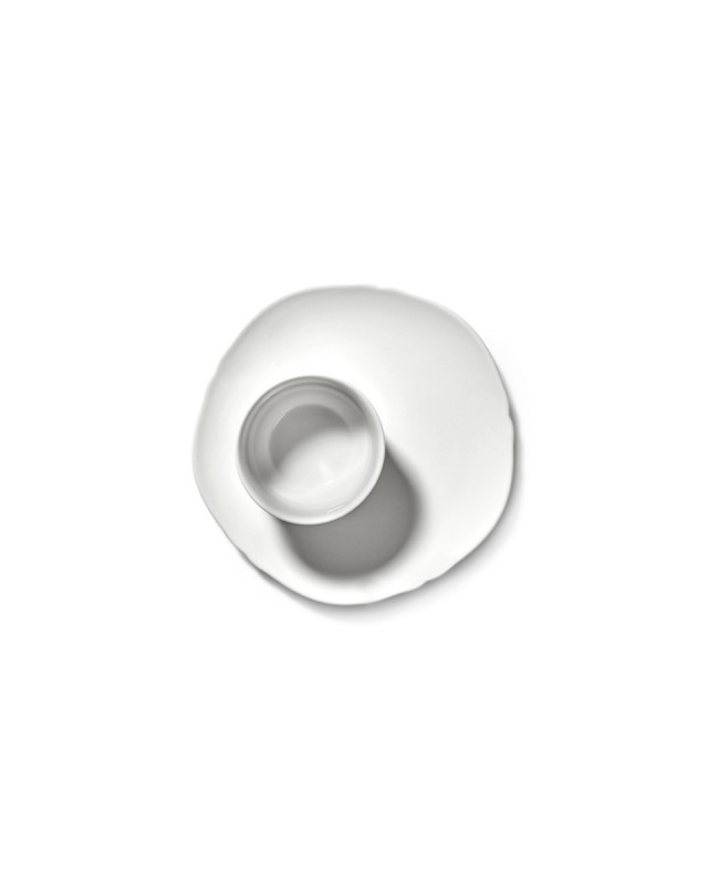 Assiette plate rond blanc porcelaine Ø 15 cm Silhouette Serax
