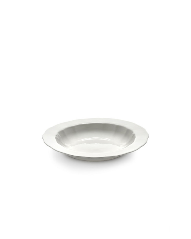 Assiette creuse rond blanc porcelaine Ø 23,7 cm Silhouette Serax