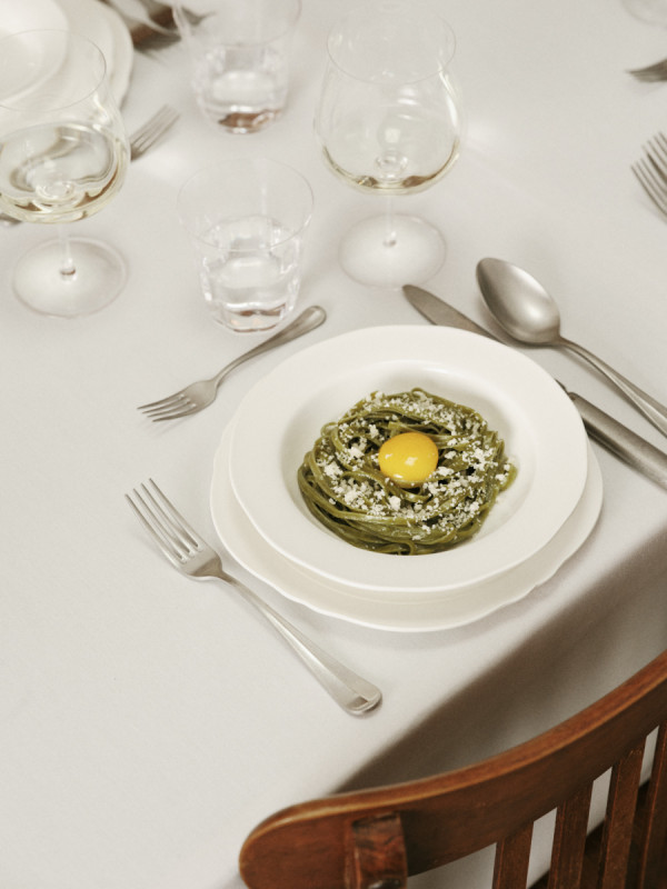 Assiette creuse rond blanc porcelaine Ø 23,7 cm Silhouette Serax