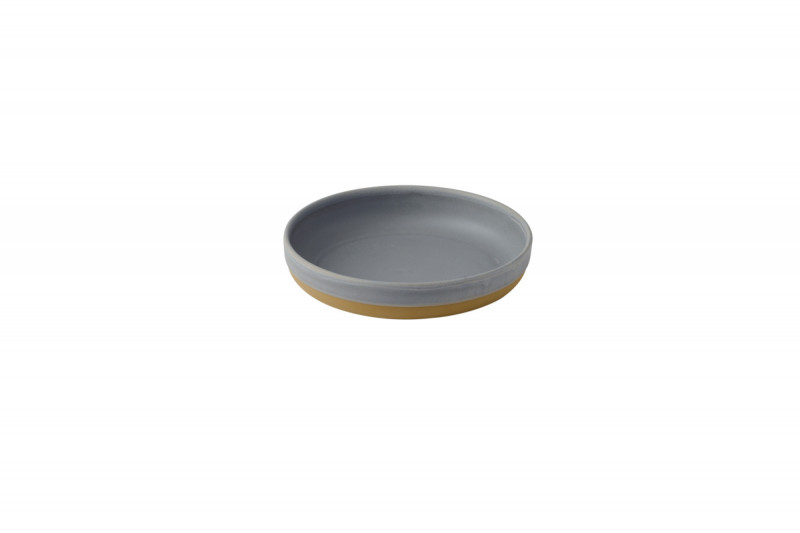 Assiette à bord droit rond seattle grey porcelaine vitrifiée Ø 20 cm Emerge Churchill