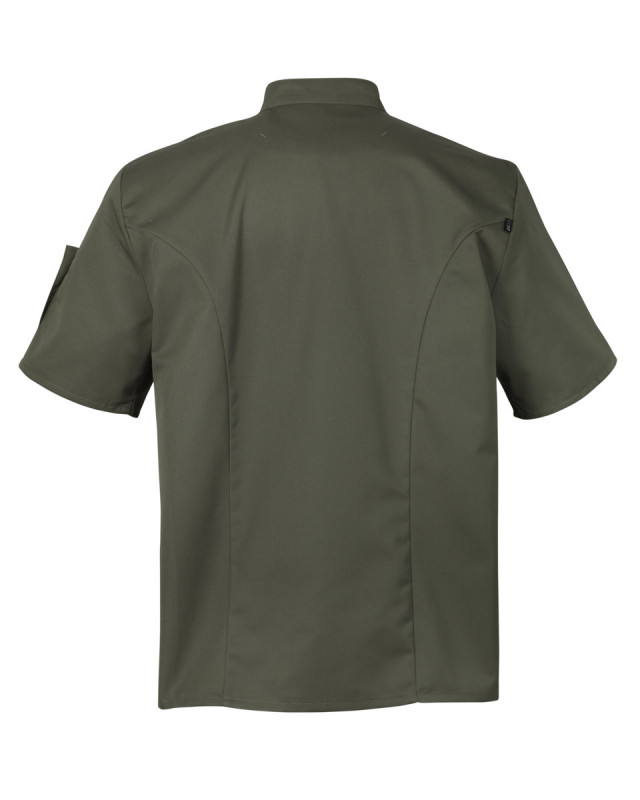 Veste de cuisine manches courtes kaki T0 Nero Robur