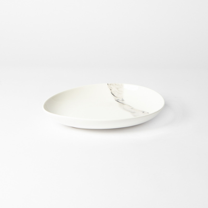 Assiette coupe creuse blanc porcelaine Ø 23 cm Silk Accolade