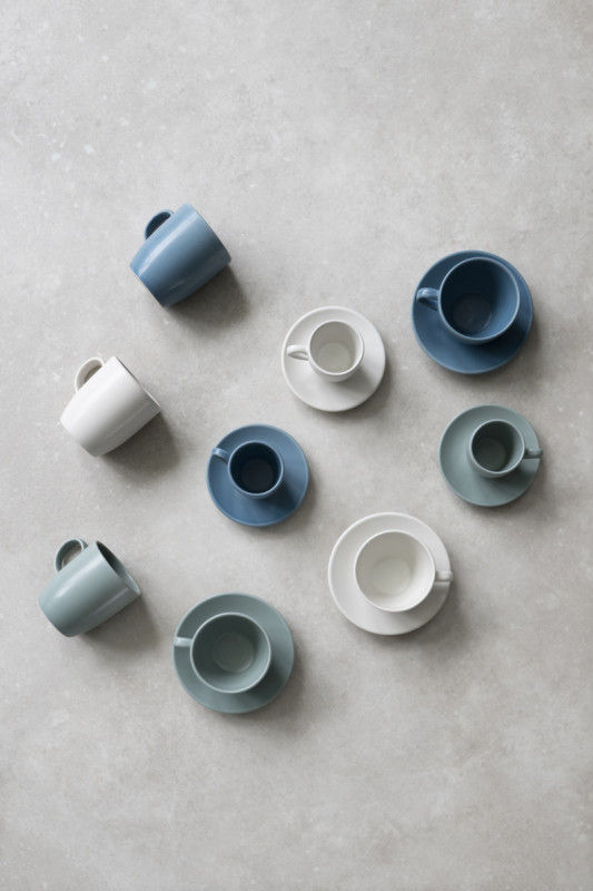 Mug rond bleu Grès 30 cl Ø 7,9 cm Pulse Essentials Collection