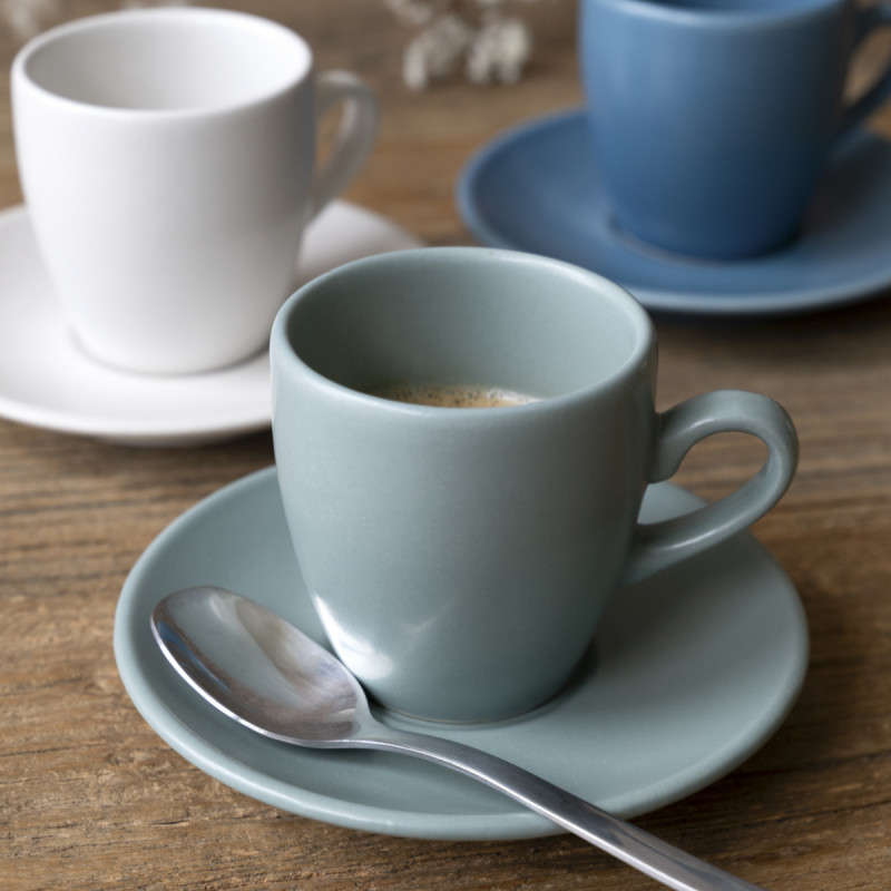 Sous tasse à café rond bleu Grès Ø 12 cm Pulse Essentials Collection