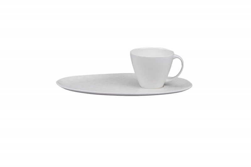 Sous tasse organique Nuance porcelaine vitrifiée Ø 25 cm Between Rak