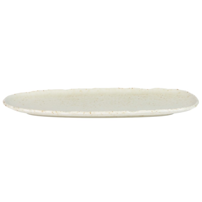 Assiette ovale blanc porcelaine 34,4 cm x 14,4 mm Kaji Luna Accolade